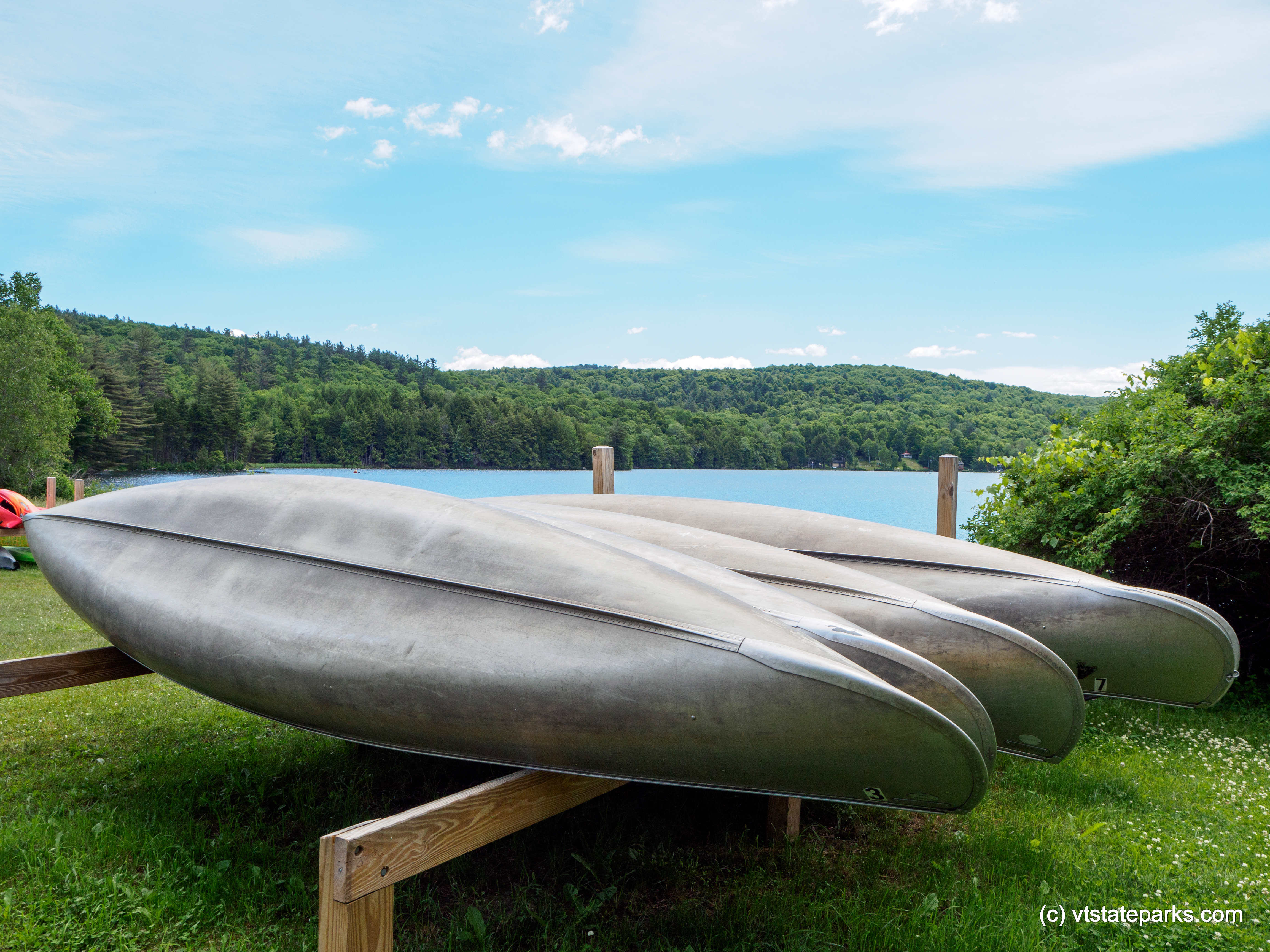 Canoes to rent at Silver Lake State Park by Kristy Willey