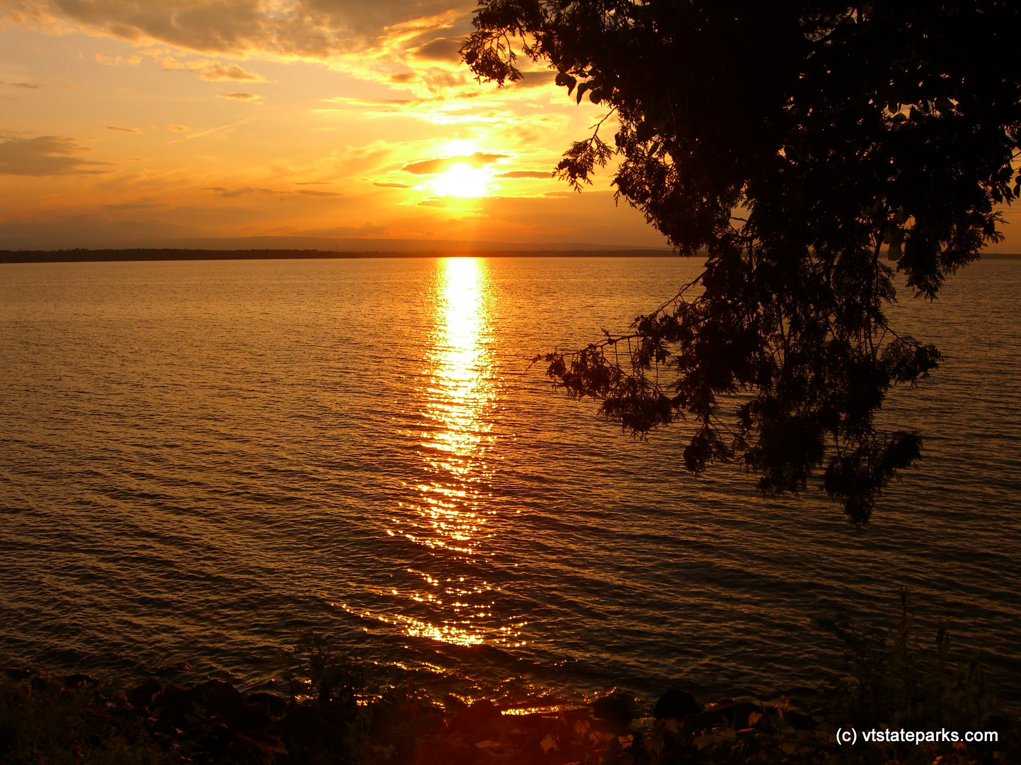 Sunset from the shore at Grand Isle State Park
