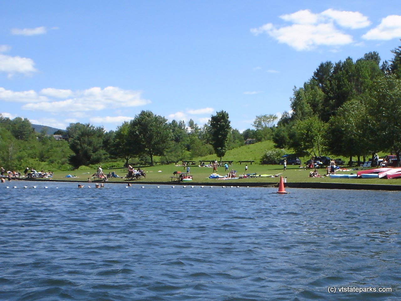 View from the water at Waterbury Center State Park