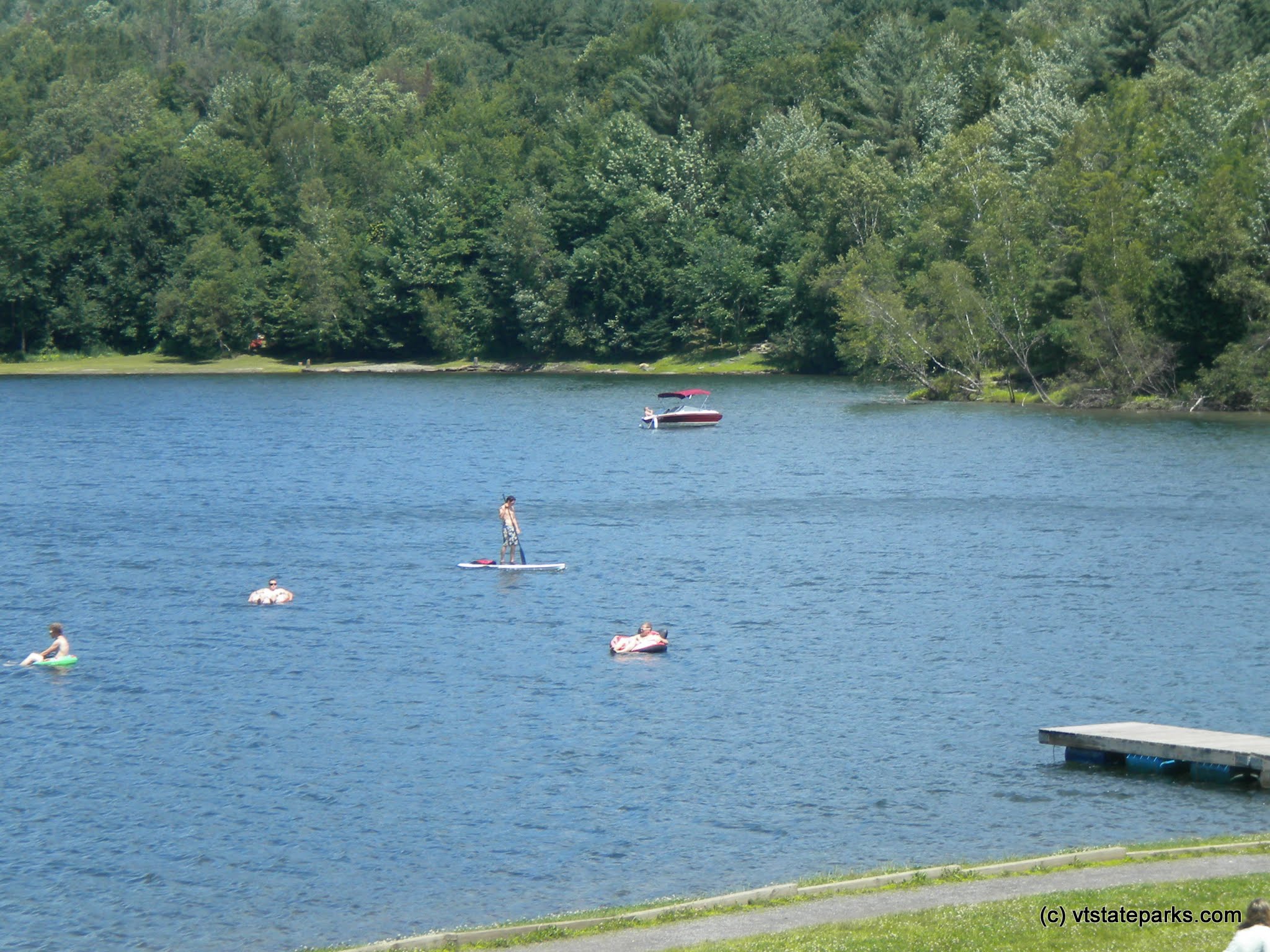 All different types of boating and relaxing at Waterbury Center State Park