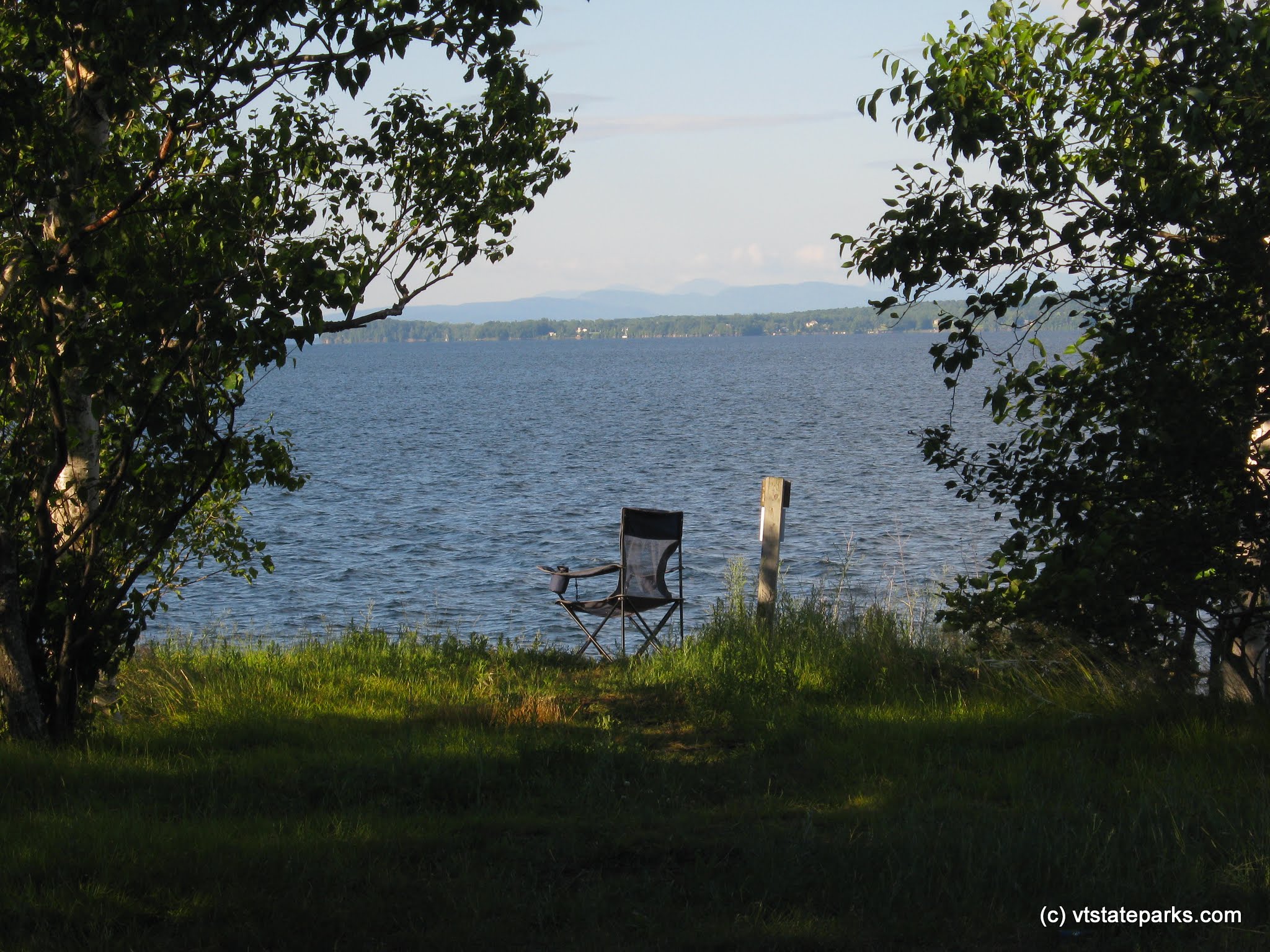 Seat on the shore at Woods Island State Park by Matt Parsons