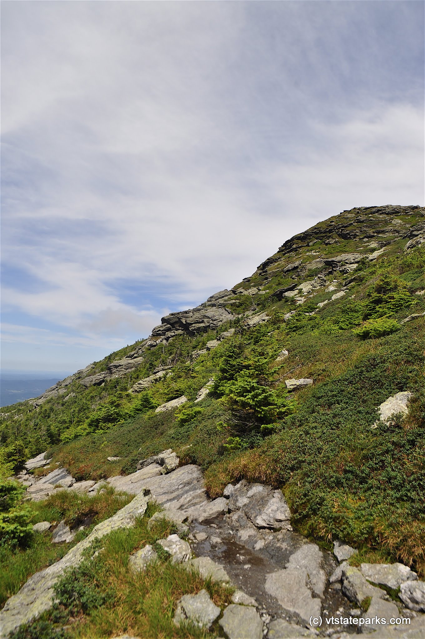 Side view of the summit at Underhill State Park