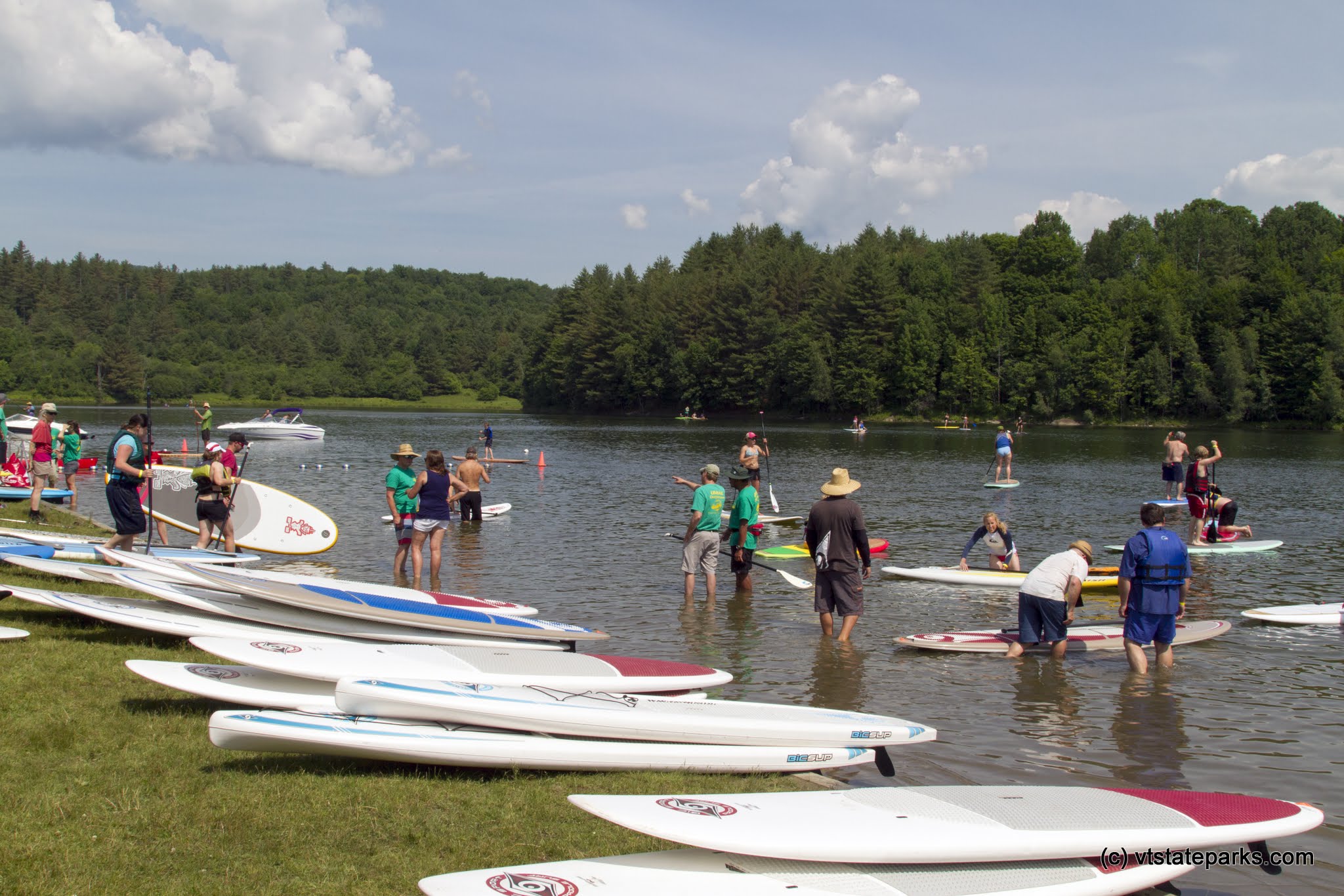 Paddle board festival at Waterbury Center State Park by Karalyn Mark