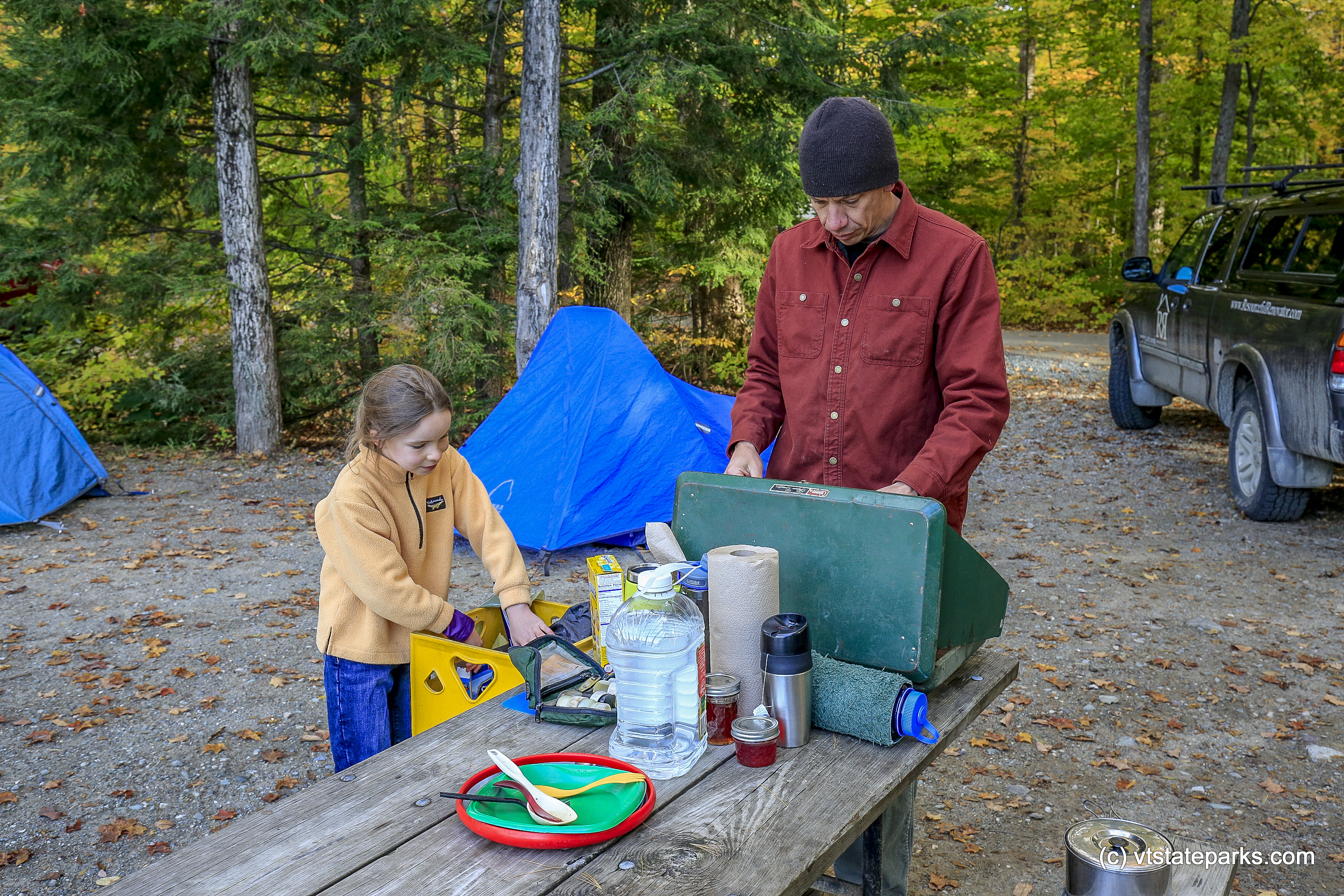 Making dinner at Half Moon Pond State Park by Bob Ricketson