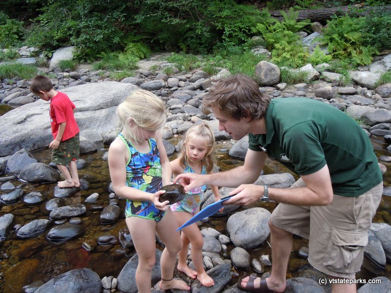 Naturalist and kids at Jamaica State Park