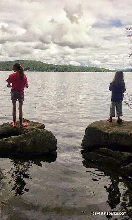My rock is bigger lets see who gets the biggest fish at Maidstone State Park by Dawn Ainsworth