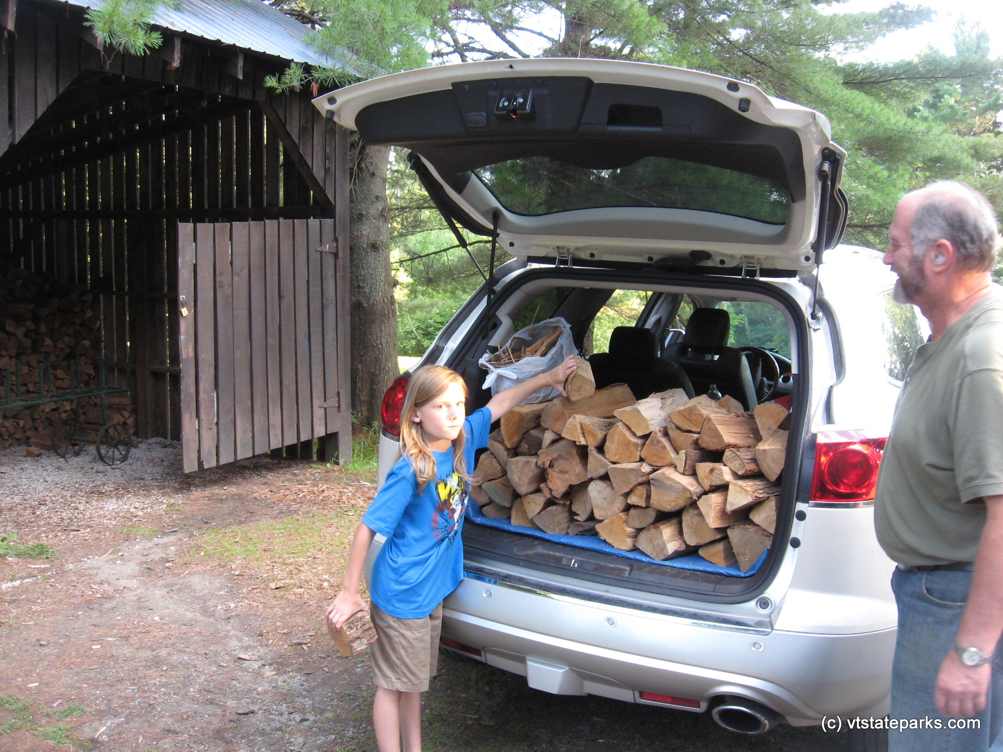 Getting wood for camp at Silver Lake State Park by Cynthia Masi-Nevenfeldt