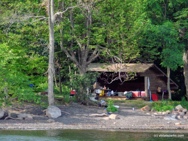 The Ironwood lean-to at Knight Island State Park by Sara Hayes