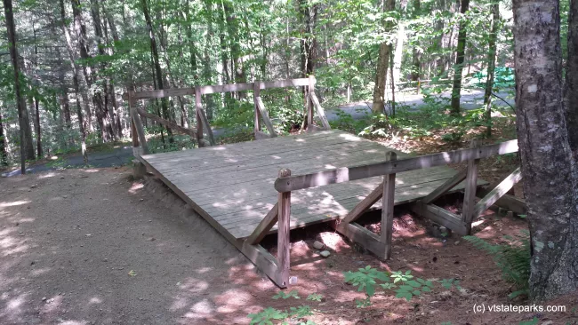 Tent platform at Townshend State Park by Ellen McCarron