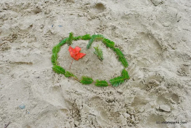 Art in the sand at Boulder Beach State Park by Nicole Olmstead