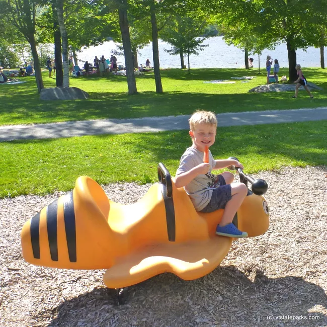 Playing at the playground at Boulder Beach State Park