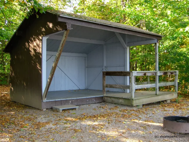 Accessible lean to at Grand Isle State Park