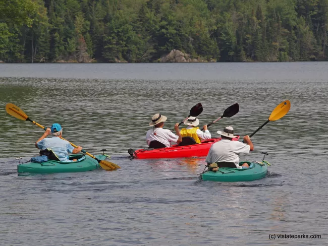 Group kayaking at Green River Reservoir State Park by Norm & Sharon Rabtoy