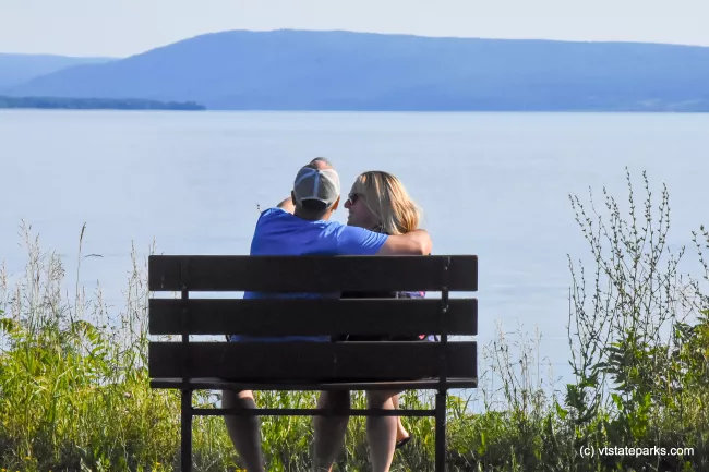 Having a nice relaxing chat at Button Bay State Park by Raven Schwan-Noble