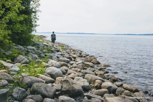 Beach comber at Knight Island State Park by Gary Hall