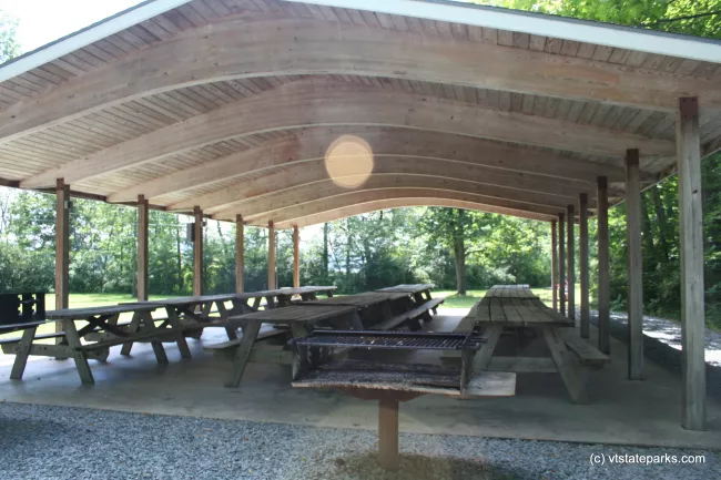 Picnic pavilion at Bomoseen State Park by Christie Ertel