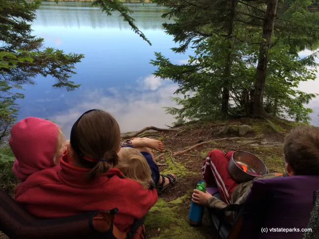 Relaxing from a remote site at Green River Reservoir State Park