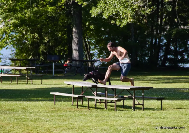 This man and his dog are getting a great work out at Branbury State Park by Mike Conley