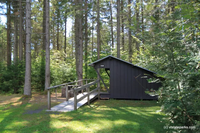 Accessible lean to at New Discovery State Park