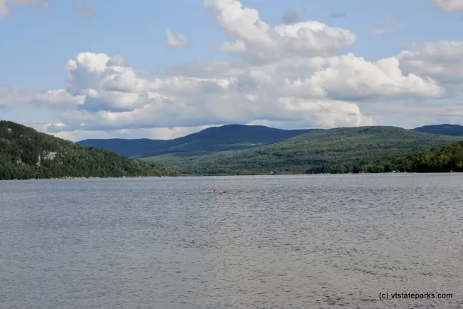 View from the beach at Crystal Lake State Park by Dawn Ainsworth
