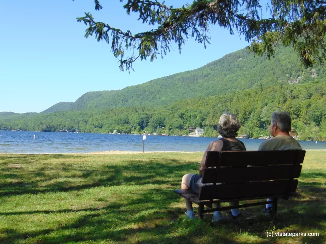 A couple enjoying the view at Branbury State Park by Belinda Lafountain