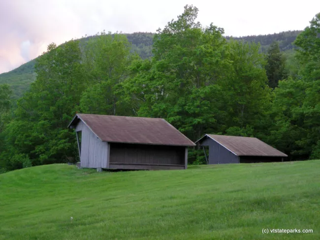Lean-to's at Elmore State Park by William Murphy