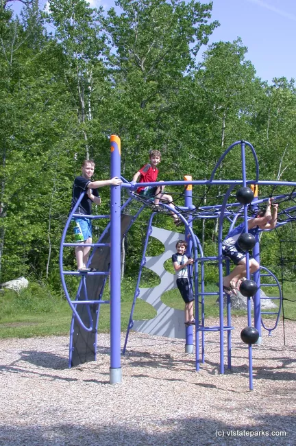 Playing on the playground at Boulder Beach State Park