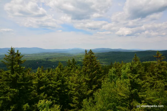 Mountain views from the fire tower at Molly Stark State Park by Bill Steele