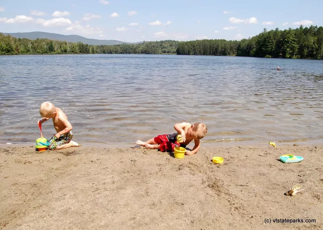 Playing at the beach at Brighton State Park by Renee McWilliams