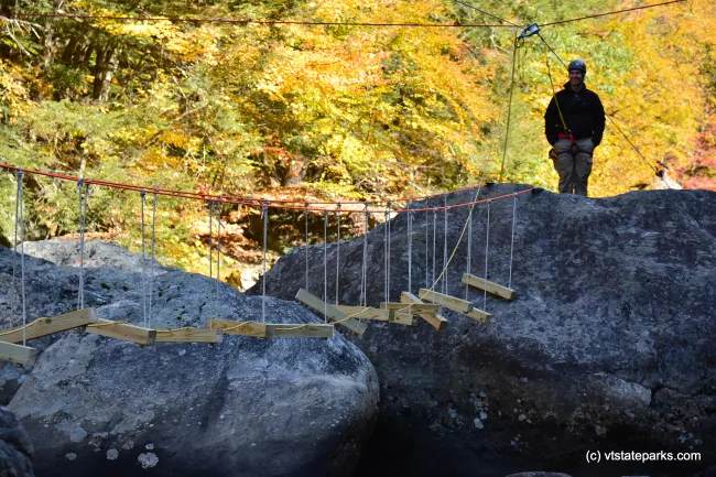 The bridge for the Adventure Race 2016 at Jamaica State Park by Bill Steele
