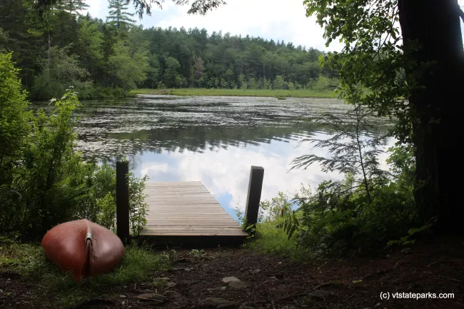 Dock along the trail at Lowell Lake State Park by Jess Lubas