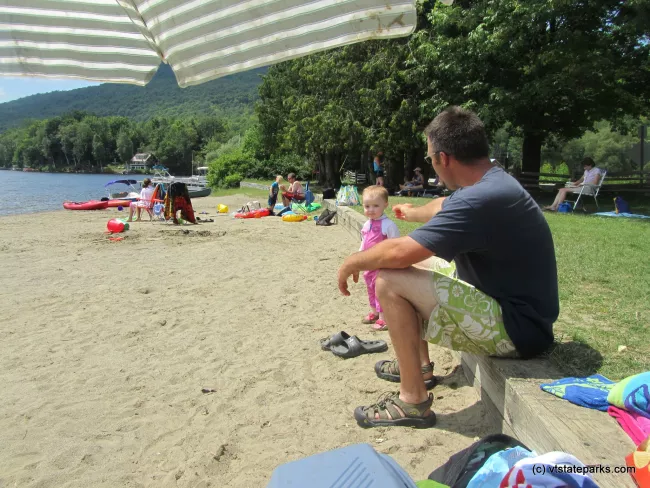 Nice sandy beach at Elmore State Park