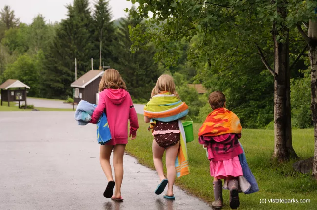 Kids on their Way to the Beach at Elmore State Park by Kristy Willey