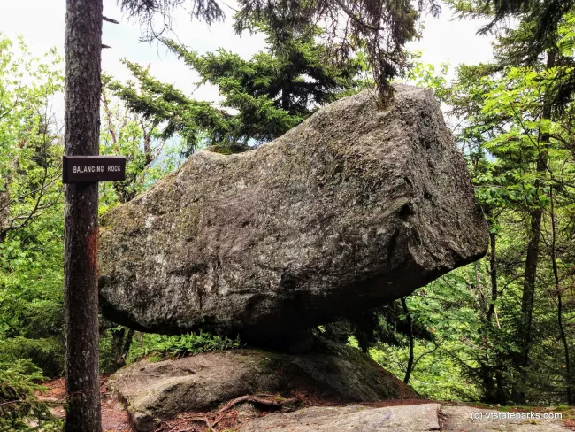 The balancing rock at Elmore State Park by Lindsay Pokorak