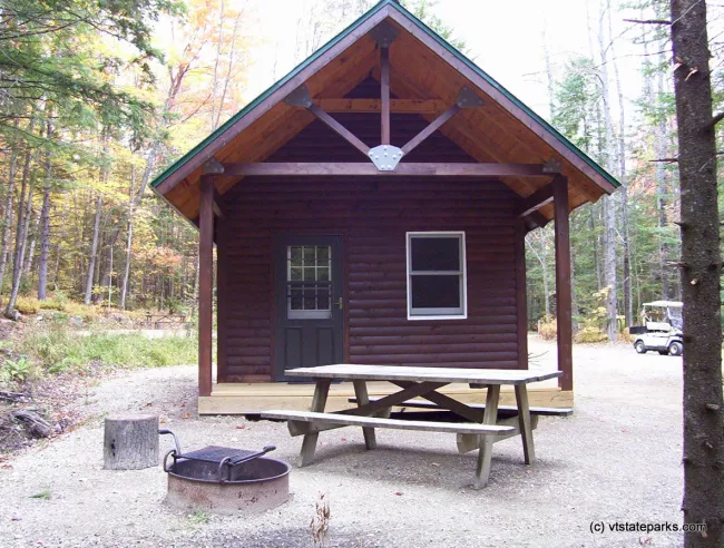 Exterior of Whitetail Cabin in Gifford Woods State Park