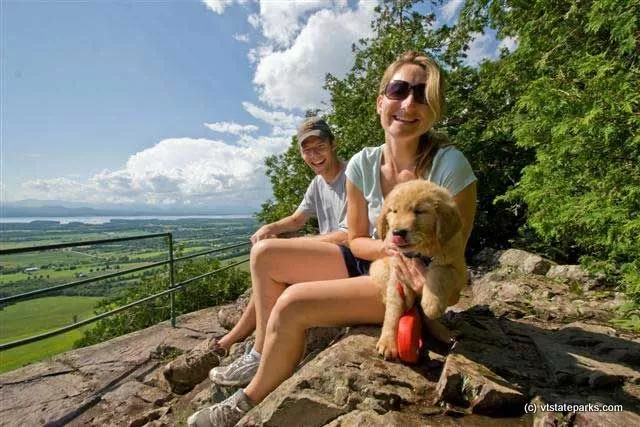 Puppy's first hike, Mt. Philo State Park