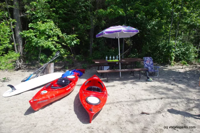 Nice spot and gear at the beach at Niquette Bay State Park by Jessica Clarke