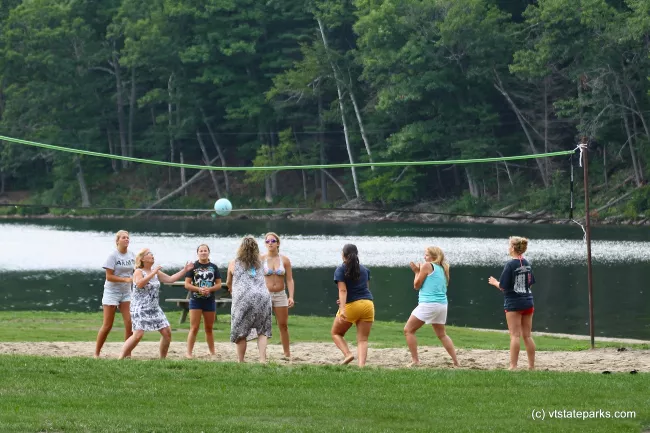 Volleyball game at Camp Plymouth State Park by Robert Kautz