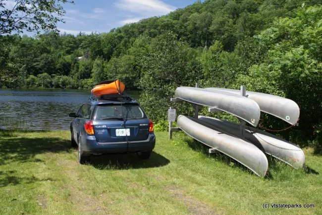 Car top boat launch at Camp Plymouth State Park by Robert Kautz