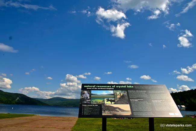 Interpretive panel at Crystal Lake State Park by Wesley Morris
