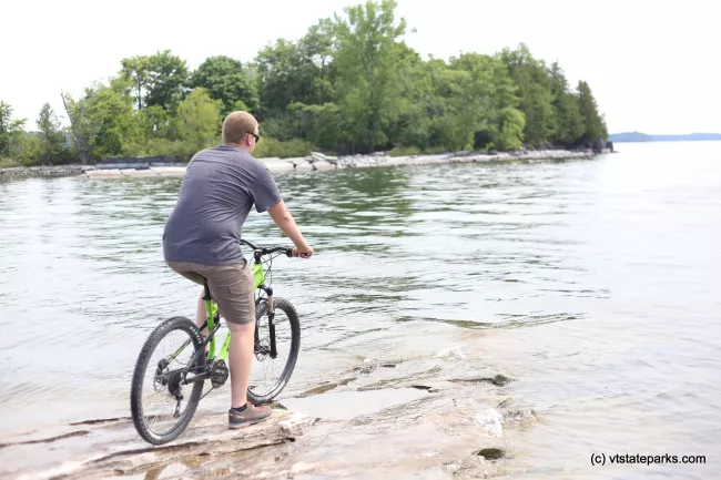 Bike riding down to the lake at Button Bay State Park by Amanda Vincent
