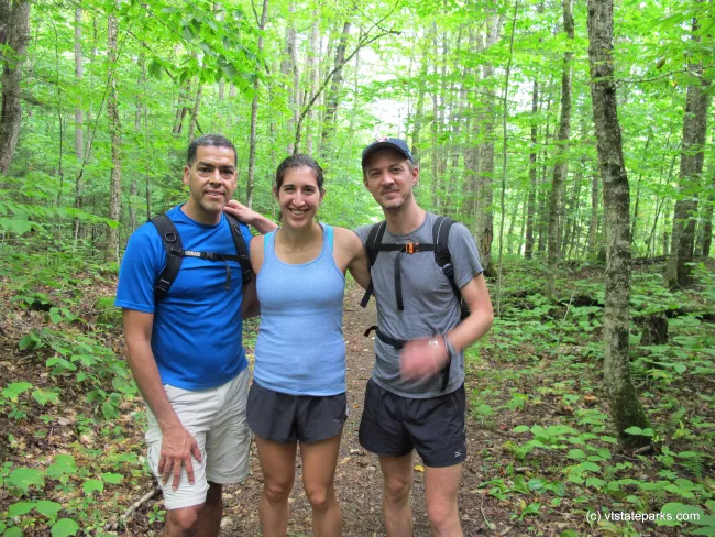 The crew ready to hike at Little River State Park