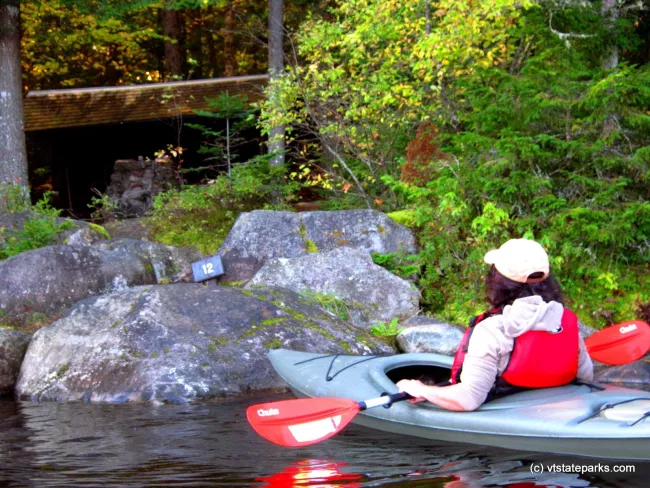 Kayaking by the shore at Kettle Pond by Matt Parsons
