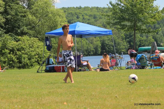 Looks like a soccer game at Elmore State Park by Joanne Pereira