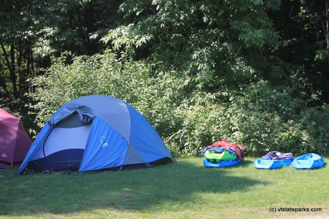 Just a nice camp site at Elmore State Park by Joanne Pereira