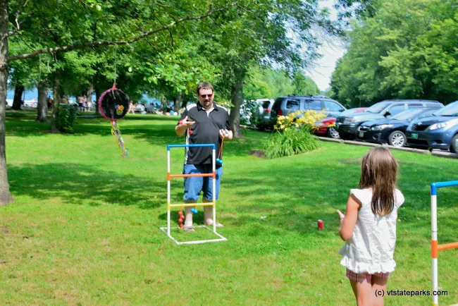 Plenty of room for games at Sand Bar State Park by Julia Maille