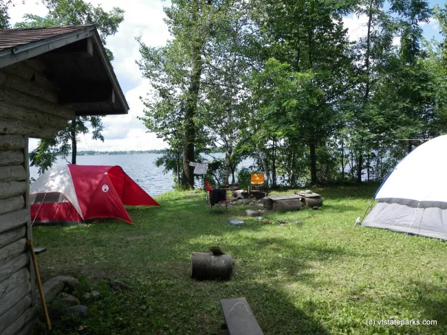 Waterfront campsite at Knight Island State Park by Beth & Brad Herder