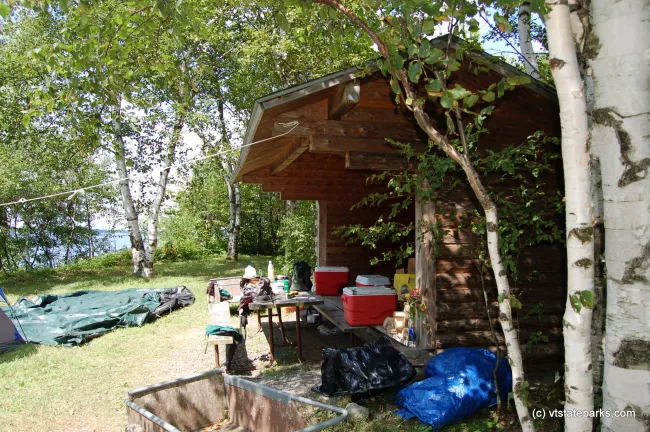 Birch Bay lean-to at Knight Island State Park by Beth & Brad Herder