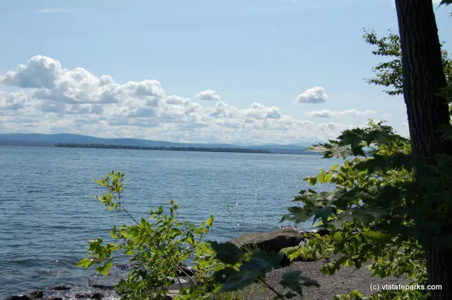 Lake Champlain is beautiful from Knight Island State Park