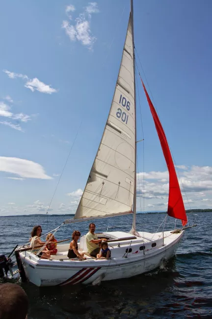 Sailing is great on Lake Champlain from Knight Island State Park